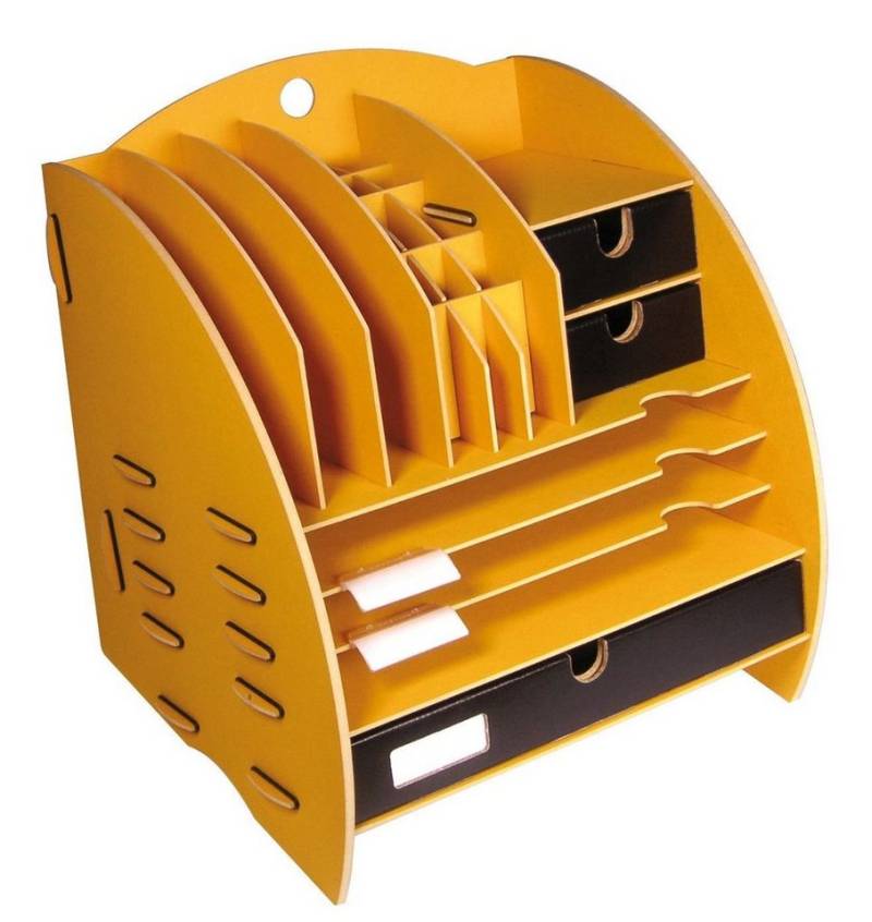 WERKHAUS® Aufbewahrungsbox Werkhaus - Ablage Leo Organizer Gelb Briefablage Stiftehalter von WERKHAUS®