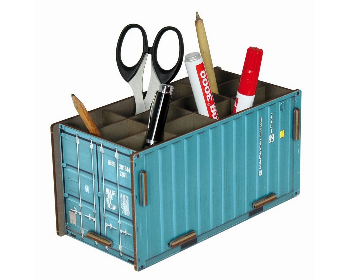 WERKHAUS® Aufbewahrungsbox Werkhaus - Photo - Stiftebox Container" Türkis Stiftehalter CO1013" von WERKHAUS®