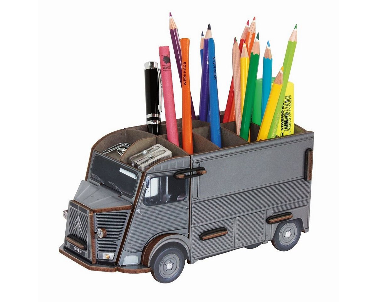 WERKHAUS® Aufbewahrungsbox Werkhaus Stiftebox Citroen HY Grau" Stiftehalter Stifteköcher WE2049" von WERKHAUS®