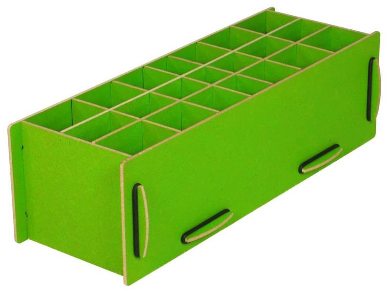 WERKHAUS® Aufbewahrungsbox Werkhaus Stiftebox XL Grün Stifte- Halter Becher Ablage Holz von WERKHAUS®