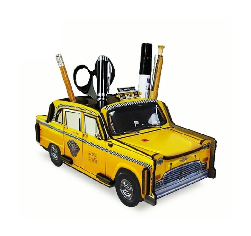 WERKHAUS® Aufbewahrungsbox Werkhaus Taxi New York Yellow Cab WE2018 Stiftehalter Stiftebox von WERKHAUS®