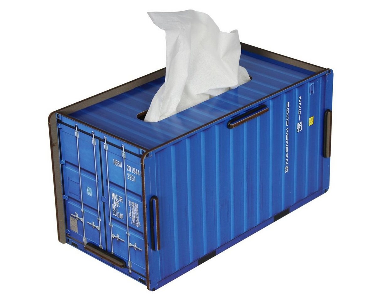 WERKHAUS® Papiertuchbox Werkhaus - Tücherbox Container" Blau CO1021 Kosmetiktücherbox" von WERKHAUS®