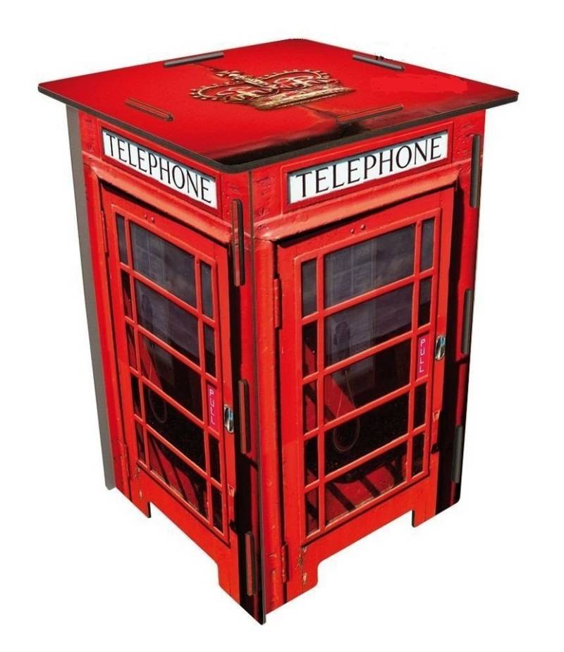 WERKHAUS® Hocker Werkhaus - Photohocker Hocker Telefonzelle London Rot SH8221 Sitz von WERKHAUS®