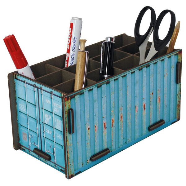 WERKHAUS Container - Stiftebox Türkis aus Holz von WERKHAUS