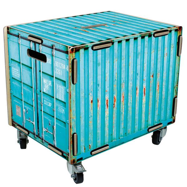 WERKHAUS Rollbox - Container türkis aus Holz von WERKHAUS