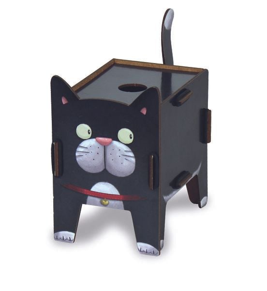 WERKHAUS Spardose Vierbeiner - Katze aus Holz von WERKHAUS
