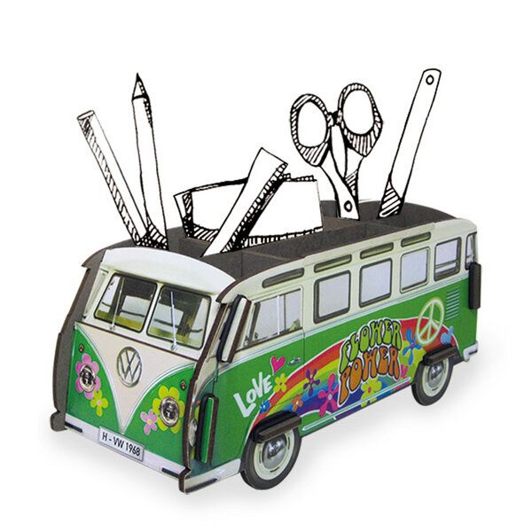 WERKHAUS Stiftebox VW T1 - Hippie von WERKHAUS
