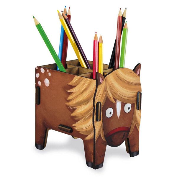 WERKHAUS Stiftebox Vierbeiner - Pony aus Holz von WERKHAUS