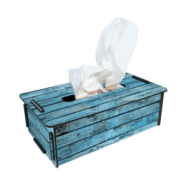 WERKHAUS Tissue-Box - Holz türkis von WERKHAUS