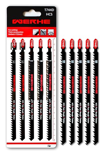 Profi Stichsägeblätter 5er Set T744D 180mm – Extra lange Klingen für präzise Holzschnitte, kompatibel mit BOSCH, METABO, MAKITA & T-Schaft Stichsägen Profi Stichsägeblätter 5er Set T744D 180mm – Extra lange Klingen für präzise Holzschnitte, kompatibel mit BOSCH, METABO, MAKITA & T-Schaft Stichsägen von WERKON