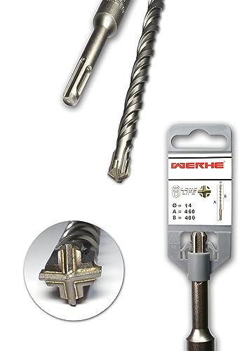 WERKON Profi SDS Plus Betonbohrer 14 x 460 mm Hammerbohrer Steinbohrer Beton Bohrer WERKON Profi SDS Plus Betonbohrer 14 x 460 mm Hammerbohrer Steinbohrer Beton Bohrer von WERKON