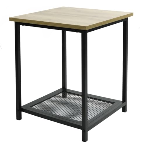 WERKSTAR Couchtisch Kaffeetisch Beistelltisch Nachttisch mit Ablege Ablagefläche Wohnzimmertisch für Kaffee und Laptop Industrie-Design Dekoregal Moderner Loft-Stil von WERKSTAR