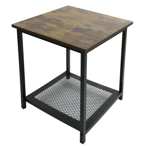 WERKSTAR Couchtisch Kaffeetisch Beistelltisch Nachttisch mit Ablege Ablagefläche Wohnzimmertisch für Kaffee und Laptop Industrie-Design Dekoregal Moderner Loft-Stil von WERKSTAR