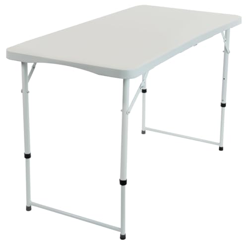 WERKSTAR Klapptisch Gartentisch Balkontisch Beistelltisch Campingtisch Garten Terrasse Camping Buffettisch Partytisch faltbar klappbar 60x120cm tragbar von WERKSTAR