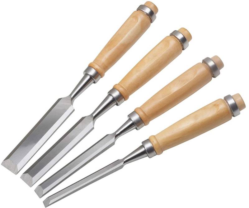 WERKZEYT Stechbeitel 4-teiliges Stechbeitel-Set 8/12/18/26 mm – Holzbeitel mit Holzgriff, verstärktes Griffende WERKZEYT Stechbeitel 4-teiliges Stechbeitel-Set 8/12/18/26 mm – Holzbeitel mit Holzgriff, verstärktes Griffende von WERKZEYT