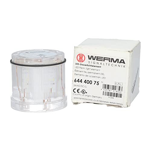 WERMA 644.400.75 CL LED-Dauerlichtelement 24VAC/DC, 24 V, Transparent von WERMA