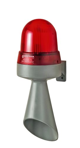WERMA LED-Hupe WM Dauerton 24 VAC/DC, rot, 42412075 von WERMA