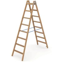 Werner Holz Stufenstehleiter zweiseitig begehbar 2x8 Stufen Werner Holz Stufenstehleiter zweiseitig begehbar 2x8 Stufen von WERNER