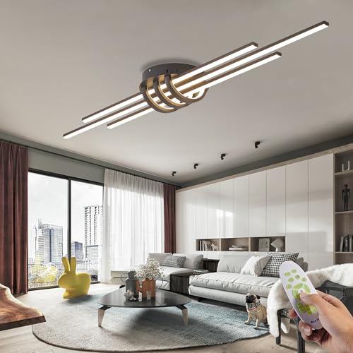 WERSVG L80cm LED Deckenleuchte Schwarze Modern Wohnzimmerlampe mit Fernbedienung Dimmbar Flur Deckenlampe Decken Beleuchtung Design Schlafzimmer Licht Arbeitszimmer Restaurant Lampen Büroleuchten WERSVG L80cm LED Deckenleuchte Schwarze Modern Wohnzimmerlampe mit Fernbedienung Dimmbar Flur Deckenlampe Decken Beleuchtung Design Schlafzimmer Licht Arbeitszimmer Restaurant Lampen Büroleuchten von WERSVG