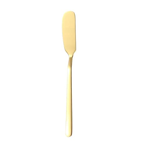 Besteckset 4 Stück Edelstahl Buttermesser Käsemesser Buttermesser Marmelademesser Kuchenaufstrich Buttermesser Westerngeschirr Gold von WERTK