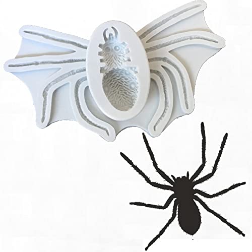 Fondantform 2 Stück Halloween Große Spinne Silikonform Backen Schokolade Fondant Kuchen Dekorieren Form Grau von WERTK