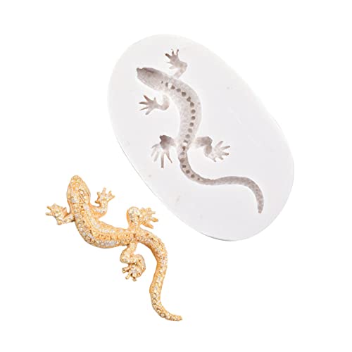 Silikonform Zwei Stücke Gecko Eidechse Kuchen Dekorieren Silikonform Diy Schokolade Backen Ornament Drop Leimform von WERTK