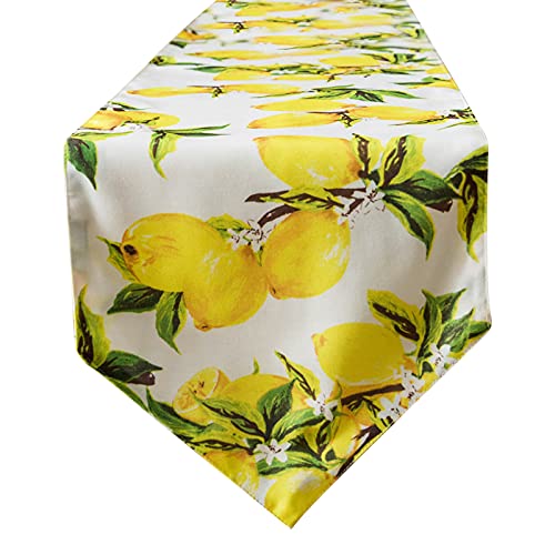 WERTSWF Summer Lemon Tischläufer, 12 x 70 cm, wendbar, Kommode, Schals, Esstischdecke für Hochzeit, Bankett, Bauernhaus, Tischdekoration von WERTSWF