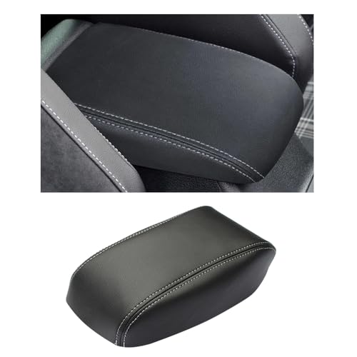 WERTYUV Auto Armlehnenschutz, für Kia NIRO 2017-2022 2023 E-NIRO EV Kratzschutz Anti-Rutsch wasserdichte Auto Mittelkonsole Pad Müdigkeit lindern,C-Black White von WERTYUV