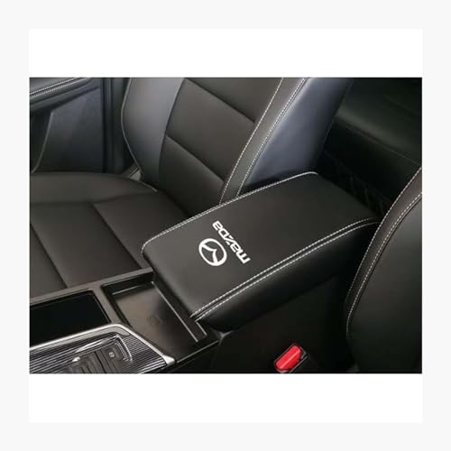 WERTYUV Auto Armlehnenschutz, für Mazda CX-30 2019-2024 Kratzschutz Anti-Rutsch wasserdichte Auto Mittelkonsole Pad Müdigkeit lindern,B-Black beige von WERTYUV