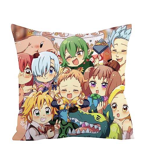 WERUN The Seven Dead-ly SI-ns Anime Kissenbezüge, Dekokissenbezüge Room Dekorativ Aesthetic, Modern Gemütlich Indoor Kissenbezüge für Wohnzimmer Deko-Multicolor 6||45x45cm WERUN The Seven Dead-ly SI-ns Anime Kissenbezüge, Dekokissenbezüge Room Dekorativ Aesthetic, Modern Gemütlich Indoor Kissenbezüge für Wohnzimmer Deko-Multicolor 6||45x45cm von WERUN