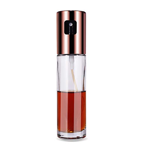 Olivenöl Sprayer Küchenöl Spray Flasche Pumpe Glas Öl Pot Leckdichte Soßen Boot Grill BBQ Sprühgerät Ölpumpe Spray Küchentools (Color : Rose gold) von WERWER