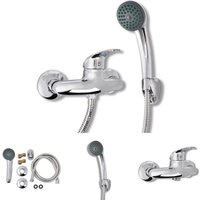 The Living Store Bad Dusche Mischbatterie Set Chrom - Armaturen - Silber von WERWING