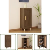 The Living Store Sideboard Braun Eichen-Optik 34,5x34x90 cm Holzwerkstoff - Schreibtisch - Wohnzimmermöbel - Sideboard - Regal - Holzmöbel von WERWING