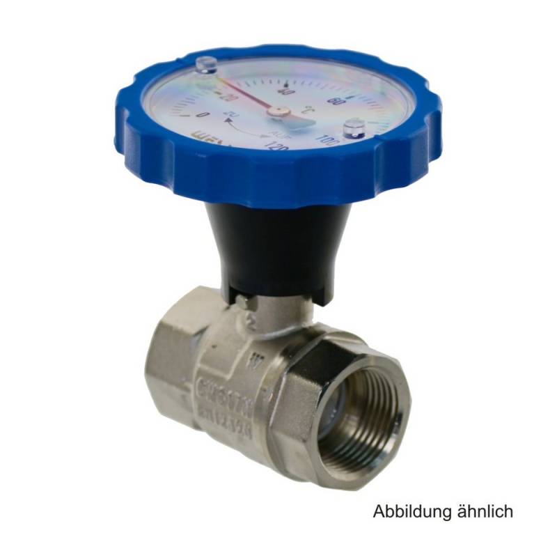 WESA-Armaturen GmbH Wasserrohr WESA Kugelhahn 1" IG mit Th.-Handgriff blau Pressmessing von WESA-Armaturen GmbH