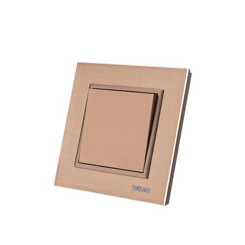 Kupferfarben Aluminium Panel Brushed 1-way wall switch, Mechanical wall switch 86 mm, standard switch 10 Amp, 250 V FL-01 von WESA