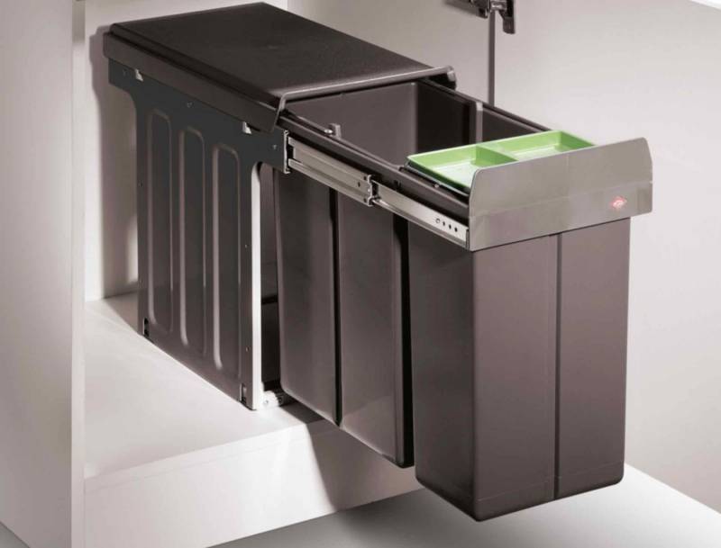 WESCO Einbaumülleimer WESCO Abfallsammler PROFILINE BIO DOUBLE 30 DT von WESCO