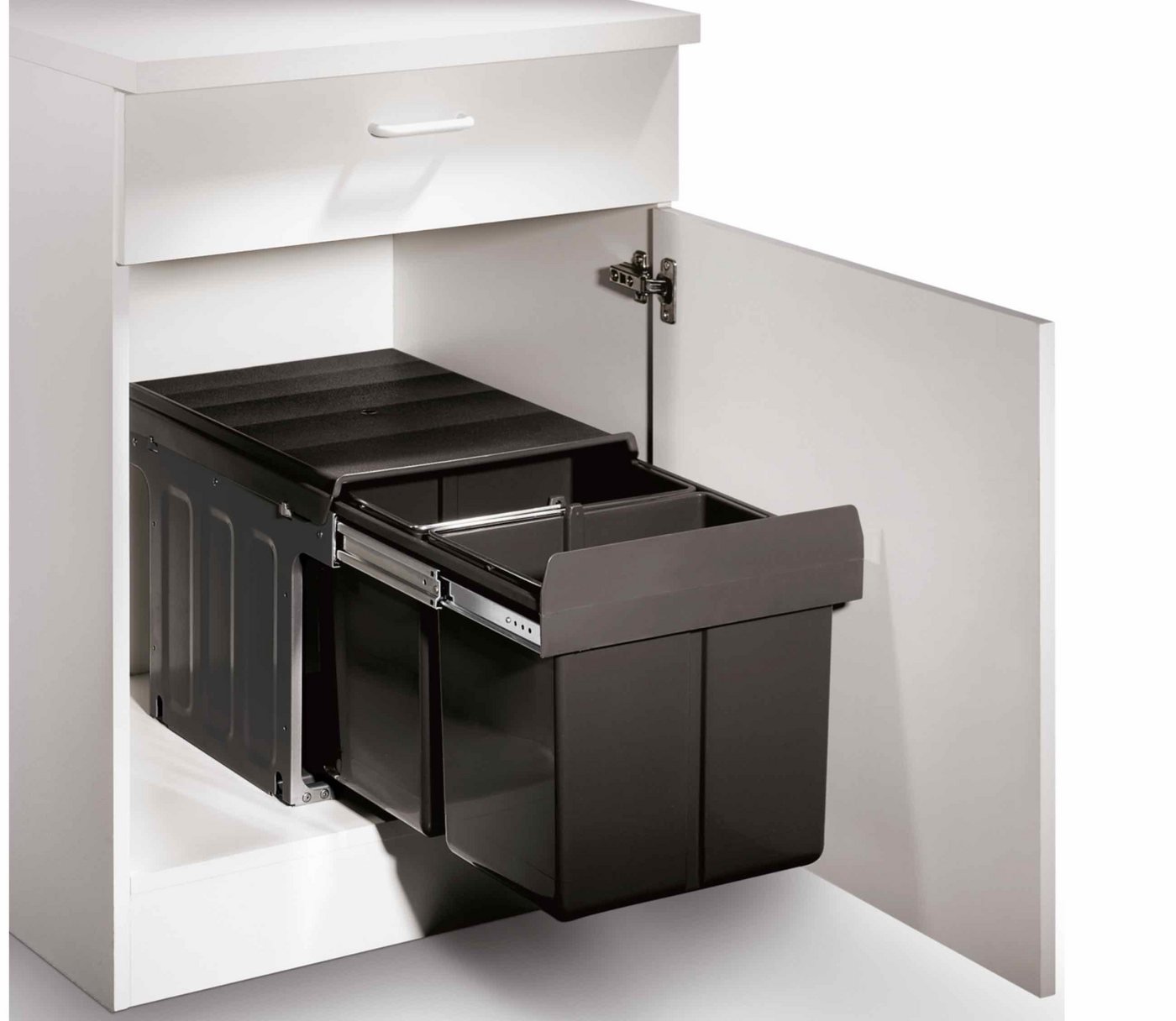 WESCO Einbaumülleimer WESCO Profiline Double Master 2 mit Rollwagen DS. anthrazit WESCO Einbaumülleimer WESCO Profiline Double Master 2 mit Rollwagen DS. anthrazit von WESCO