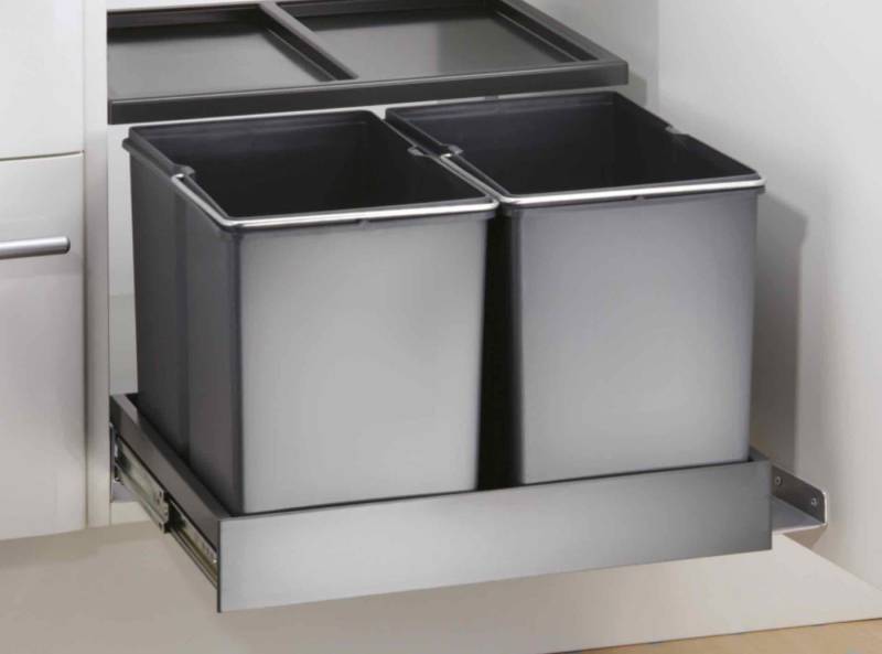 WESCO Einbaumülleimer WESCO® Traditionline Double-Shorty 345 K/500-2 mit Mitnehmer anthrazit WESCO Einbaumülleimer WESCO® Traditionline Double-Shorty 345 K/500-2 mit Mitnehmer anthrazit von WESCO