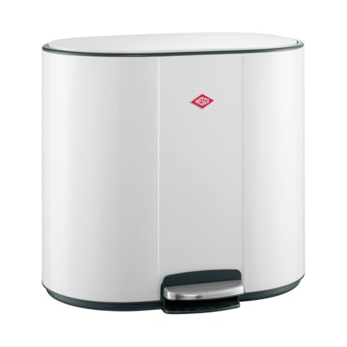WESCO Multicollector 2 Tretabfalleimer weiß matt aus pulverbeschichtetem Stahlblech, 2x 25 Liter Kunststoffbehälter, Metall-Fußtritt, praktischer Handgriff, Geruchsfilter, Deckelarretierung WESCO Multicollector 2 Tretabfalleimer weiß matt aus pulverbeschichtetem Stahlblech, 2x 25 Liter Kunststoffbehälter, Metall-Fußtritt, praktischer Handgriff, Geruchsfilter, Deckelarretierung von WESCO