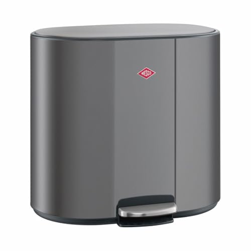 WESCO Multicollector 3 Tretabfalleimer graphit matt pulverbeschichtetes Stahlblech, 1 x 25 Liter und 2 x 12 Kunststoffbehälter, Metall-Fußtritt, praktischer Handgriff, Geruchsfilter, Deckelarretierung WESCO Multicollector 3 Tretabfalleimer graphit matt pulverbeschichtetes Stahlblech, 1 x 25 Liter und 2 x 12 Kunststoffbehälter, Metall-Fußtritt, praktischer Handgriff, Geruchsfilter, Deckelarretierung von WESCO