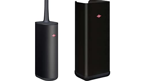 WESCO Set aus 1x Toilettenbürste LOFT pulverbeschichtetem Stahlblech mit Silikonbürste und Papierrollenhalter in Halbrunder Form Kunststoff Sockel - Farbe: Schwarz Matt, One Size WESCO Set aus 1x Toilettenbürste LOFT pulverbeschichtetem Stahlblech mit Silikonbürste und Papierrollenhalter in Halbrunder Form Kunststoff Sockel - Farbe: Schwarz Matt, One Size von WESCO