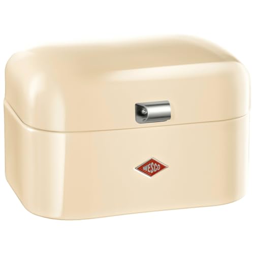 WESCO Single Grandy Brotkasten in der Farbe mandel, pulverbeschichtetes Stahlblech, Lüftungslöcher und stabiler Handgriff von WESCO
