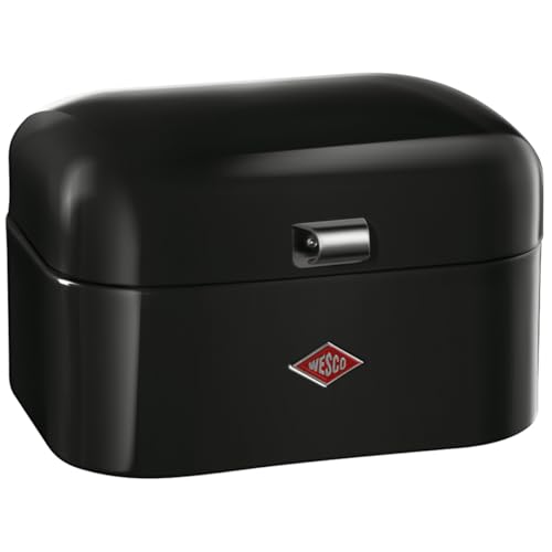 Wesco Single Grandy Brotkasten in der Farbe schwarz, pulverbeschichtetes Stahlblech, Lüftungslöcher und stabiler Handgriff, 22 x 26,8 x 17,5 cm Wesco Single Grandy Brotkasten in der Farbe schwarz, pulverbeschichtetes Stahlblech, Lüftungslöcher und stabiler Handgriff, 22 x 26,8 x 17,5 cm von WESCO