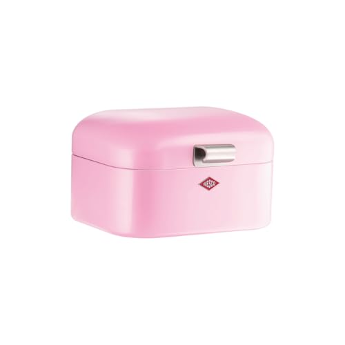 Wesco Mini Grandy Brotkasten in der Farbe pink, pulverbeschichtetes Stahlblech, Lüftungslöcher und stabiler Handgriff von WESCO