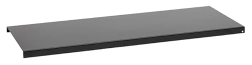 Wesco Rack System Smart Regalboden 90 aus pulverbeschichtetem Aluminium, flexibel erweiterbar, in der Farbe: Schwarz, Maße: 858 x 208 x 16 mm, A74501090-62 von WESCO