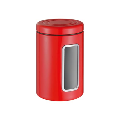 Wesco Vorratsdose Classic Line in der Farbe rot, pulverbeschichtetes Stahlblech, 2 Liter Volumen, Sichtfenster aus Acryl Wesco Vorratsdose Classic Line in der Farbe rot, pulverbeschichtetes Stahlblech, 2 Liter Volumen, Sichtfenster aus Acryl von WESCO