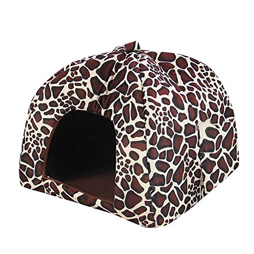 WESEEDOO Hundehaus Für Drinnen Hundehöhle Kleine Hunde Plüsch Hundehöhle Bett Haustier Betten Für Katzen Kätzchenbett Flauschiges Katzenbett Stone Pattern,xs von WESEEDOO