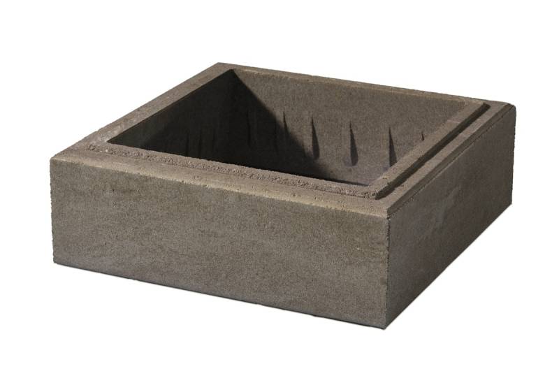 WESERWABEN® Mauersteine Trend-Line Classic Grau-terra meliert Pfeilerelement von WESERWABEN