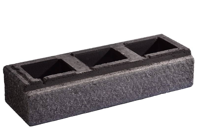 WESERWABEN® Mauersteine Trend-Line Long Lava anthrazit crush® Long LED-Stein 1 ½ von WESERWABEN