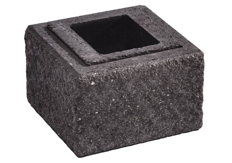 WESERWABEN® Mauersteine Trend-Line Long Lava anthrazit crush® Mauerstein ½ von WESERWABEN